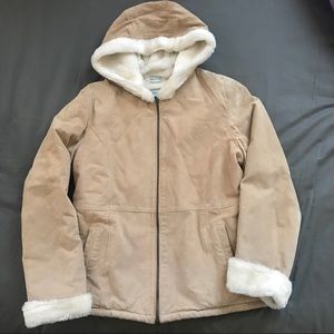 Stephanie Andrews genuine leather coat with fur